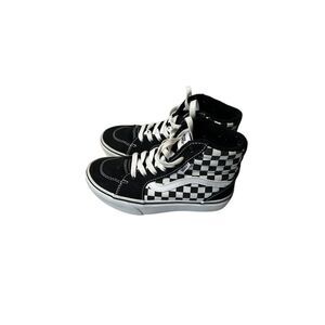 Vans SK8-Hi Checkerboard Black White Classic High Top‎ Sneakers Size 2